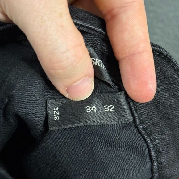 NEUW Denim Jeans Mens 34x32 Black Iggy Skinny Fit Stretch Casual - Picture 6 of 16